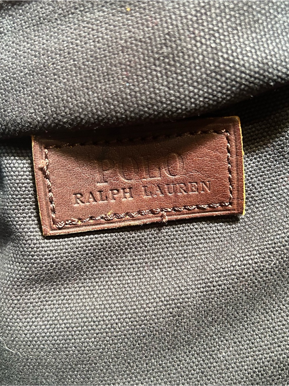 Ralph Lauren Black Big Pony Canvas Tote Bag Vintage #3 Y2K - Picture 8 of 16